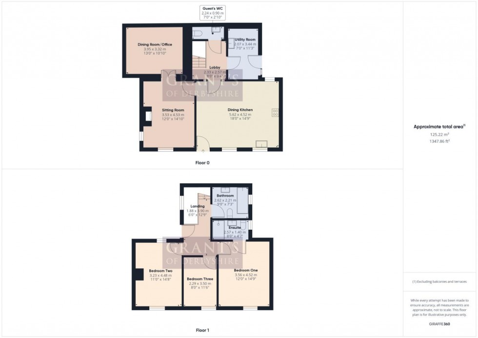 Floorplan for The Lanes, Bolehill, Matlock