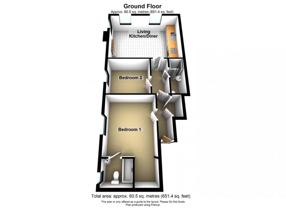 Floorplan for Flat 6 The Vaults, Wirksworth