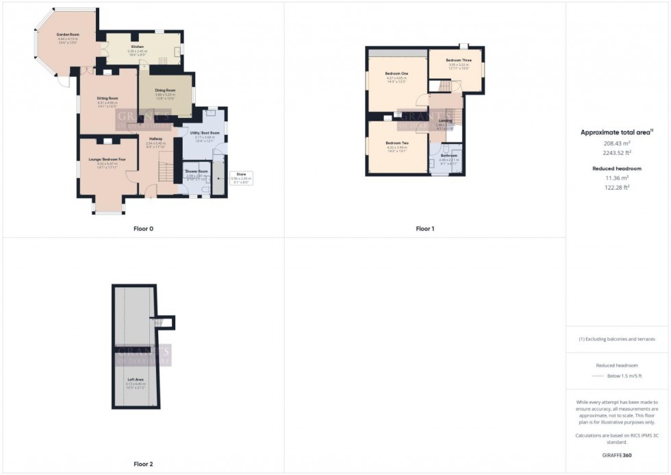 Floorplan for Lea Bridge, Matlock