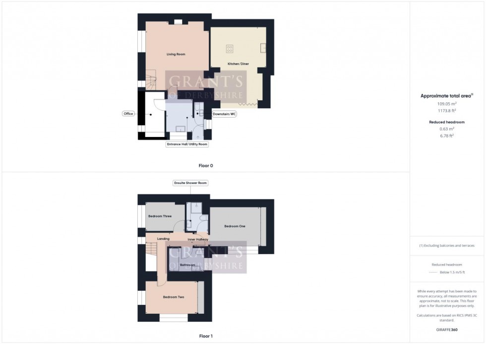 Floorplan for Doone Cottage, Ladygrove Road, Two Dales,