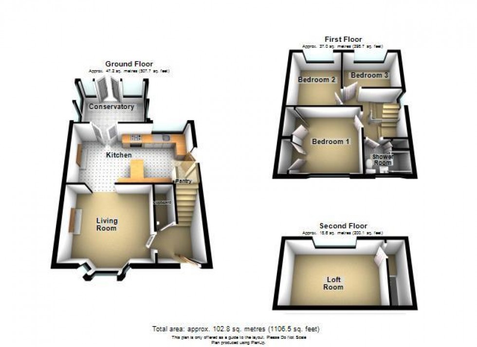 Floorplan for Oker Avenue, Darley Dale, Matlock