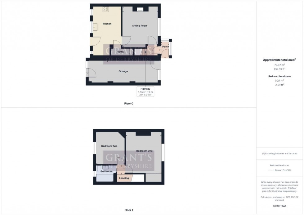 Floorplan for Northwood Lane, Darley Dale, Matlock