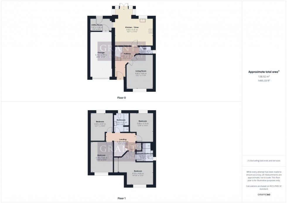 Floorplan for Old Stone Lane, Matlock