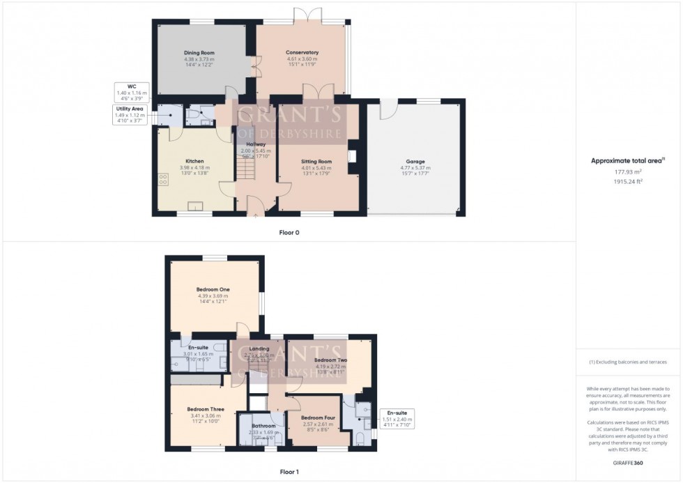 Floorplan for Wash Hills Close, Brassington, Matlock