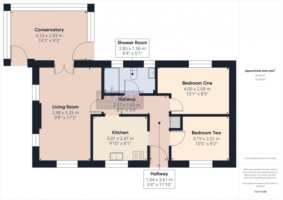 Floorplan for Yokecliffe Crescent, Wirksworth, Matlock