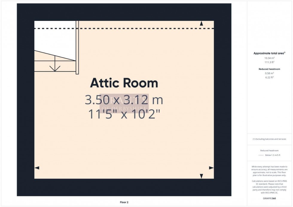 Floorplan for Rockside Steps, Matlock