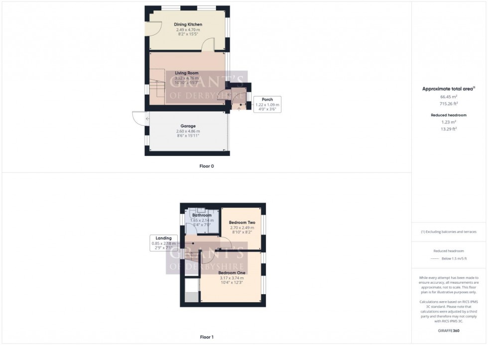 Floorplan for Wellfield Court, Matlock