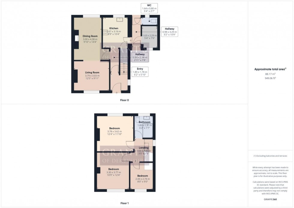 Floorplan for Steeple Grange, Wirksworth