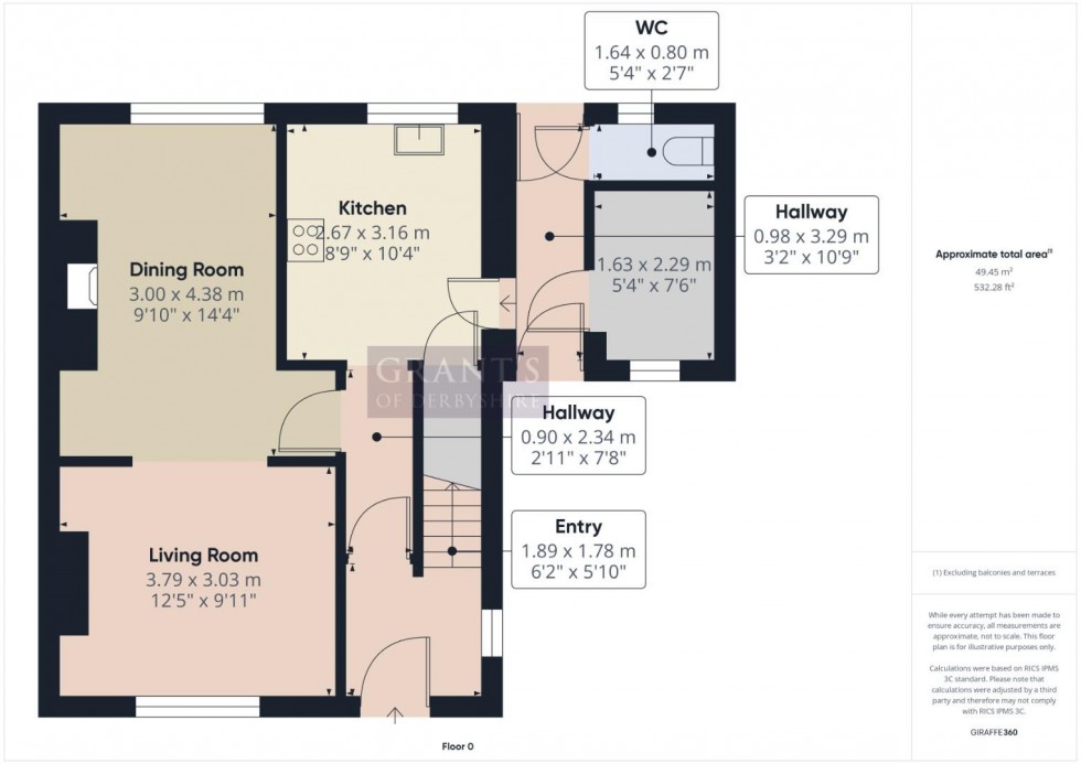 Floorplan for Steeple Grange, Wirksworth