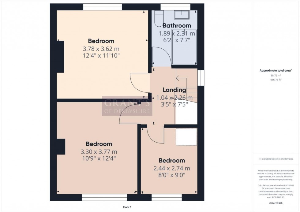 Floorplan for Steeple Grange, Wirksworth